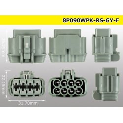 Photo3: ●[sumitomo] 090 type RS waterproofing series 8 pole F connector [glay]  (no terminals) /8P090WP-RS-GY-F-tr