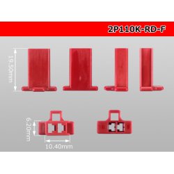 Photo3: ●[sumitomo] 110 type 2 pole F connector[red] (no terminals) /2P110-RD-F-tr