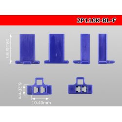 Photo3: ●[sumitomo] 110 type 2 pole F connector[blue] (no terminals) /2P110-BL-F-tr