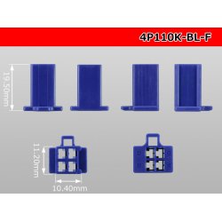 Photo3: ●[sumitomo] 110 type 4 pole F connector[blue] (no terminals) /4P110-BL-F-tr