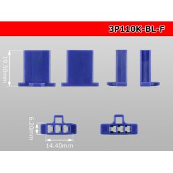 Photo3: ●[sumitomo] 110 type 3 pole F connector[blue] (no terminals) /3P110-BL-F-tr