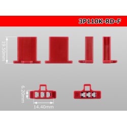 Photo3: ●[sumitomo] 110 type 3 pole F connector[red] (no terminals) /3P110-RD-F-tr