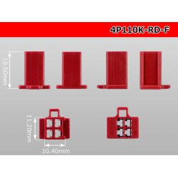 Photo3: ●[sumitomo] 110 type 4 pole F connector[red] (no terminals) /4P110-RD-F-tr