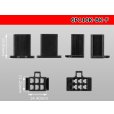 Photo3: ●[sumitomo] 110 type 6 pole F connector[black] (no terminals) /6P110-BK-F-tr (3)