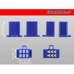 Photo3: ●[sumitomo] 110 type 6 pole F connector[blue] (no terminals) /6P110-BL-F-tr