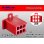 Photo1: ●[sumitomo] 110 type 6 pole F connector[red] (no terminals) /6P110-RD-F-tr (1)