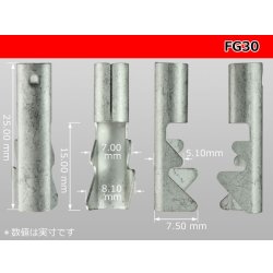 Photo3: Round Bullet Terminal  female  terminal -3.0sq Electric cable  ( With sleeve )/FG30