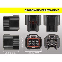 Photo3: ●[furukawa] RFW series 6 pole F connector [black] (no terminals) /6P090WP-FERFW-BK-F-tr