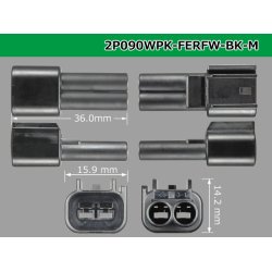 Photo3: ●[furukawa] RFW series 2 pole M connector [black] (no terminals) /2P090WP-FERFW-BK-M-tr