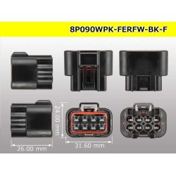 Photo3: ●[furukawa] RFW series 8 pole F connector [black] (no terminals) /8P090WP-FERFW-BK-F-tr