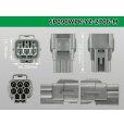 Photo3: ●[yazaki] 090II waterproofing series 6 pole M connector  [gray] (no terminals)/6P090WP-YZ-2706-M-tr (3)