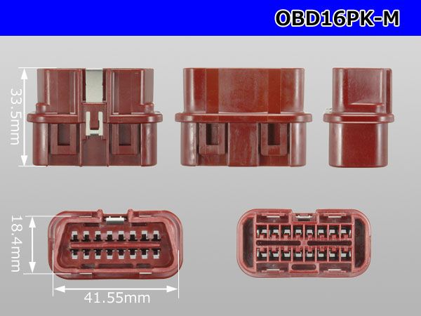 [sumitomo] OBD-II16 pole male terminal side connector (no terminals ...