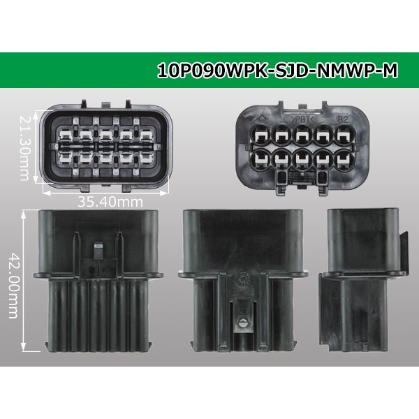 Photo3: ●[furukawa] (former Mitsubishi) NMWP series 10 pole waterproofing M connector（no terminals）/10P090WP-SJD-NMWP-M-tr (3)