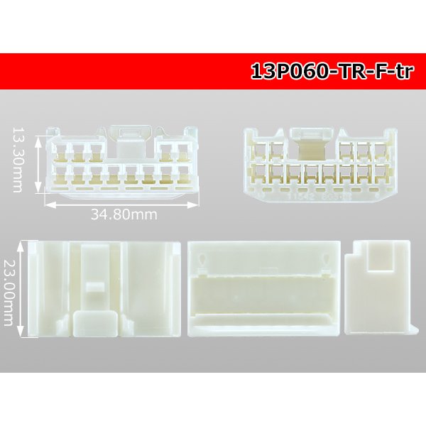 Photo3: ●[To-kai-Rika]090 type 13 pole F connector (no terminal) /13P090-TS-F-tr (3)