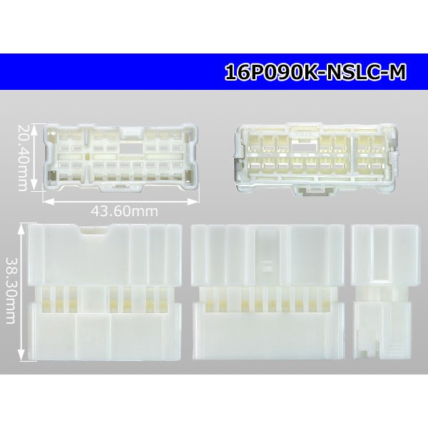 Photo3: ●[furukawa] 16 pole 090 model NS-LC series M connectors (no terminals) /16P090-NSLC-M-tr (3)