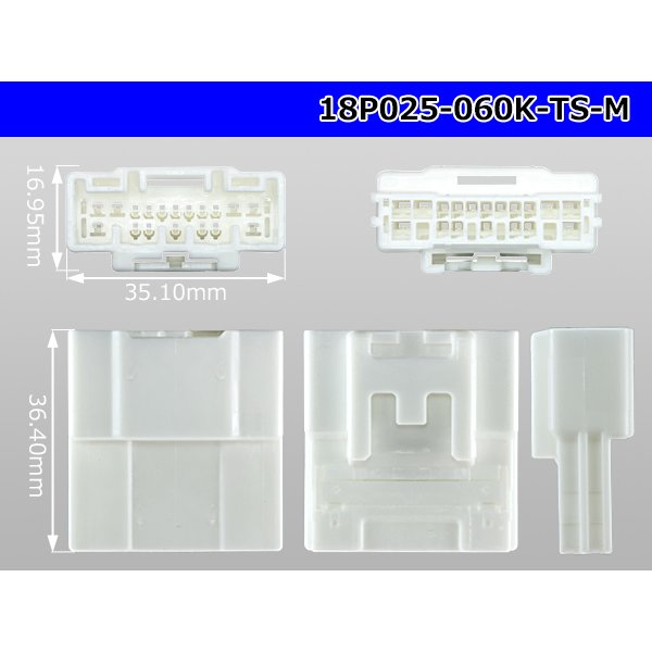 Photo3: ●[sumitomo] 025 type +060 type TS series hybrid 18 pole M connector (no terminals) /18P025-060-TS-M-tr (3)