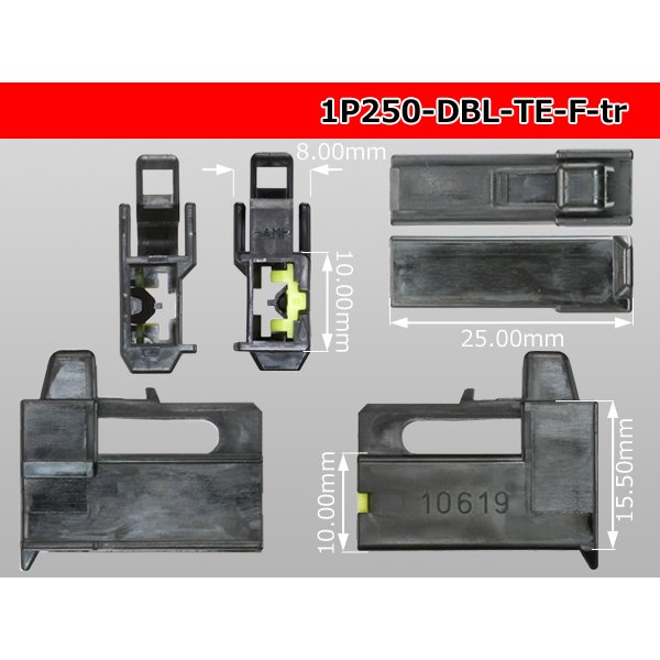 Photo3: Product made in TE 250 type double lock series 1 pole F connector (according to the terminal) /1P250-DBL-TE-F-tr (3)