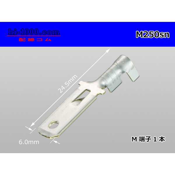 Photo1: [Yazaki] 250 type male terminal (for the 0.85-2.0mm2 electric wire) male terminal [sn plating] /M250sn (1)