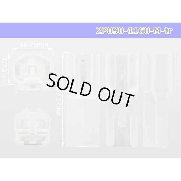 Photo3: ●[sumitomo] 090 type 2 pole TS series M side connector [white] (no terminals) /2P090-1160-M-tr (3)