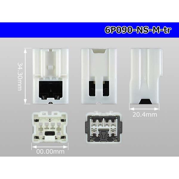 Photo3: ●[sumitomo] 090 type 91 series NS type 6 pole M connector (no terminals) /6P090-NS-M-tr (3)