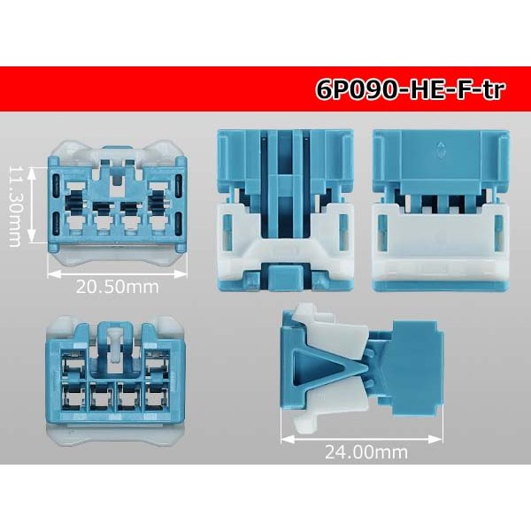 Photo3: ●[sumitomo] 090 type HE series 6 pole F connector（no terminals）/6P090-HE-F-tr (3)