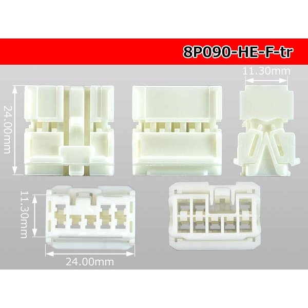 Photo3: ●[sumitomo] 090 type HE series 8 pole F connector（no terminals）/8P090-HE-F-tr (3)