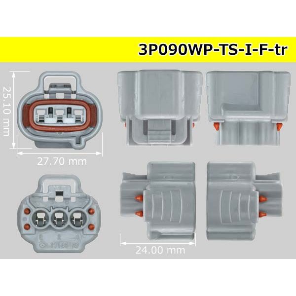 Photo3: ●[sumitomo] 090 type TS waterproofing series 3 pole F connector（no terminals）/3P090WP-TS-I-F-tr (3)