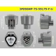 Photo3: ●[sumitomo] 090 type TS waterproofing series 3 pole F connector [triangle/gray]（no terminals）/3P090WP-TS-99179-F-tr (3)