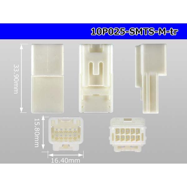 Photo3: ●[sumitomo]025 type 10 pole TS series M connector (no terminals) /10P025-SMTS-M-tr (3)