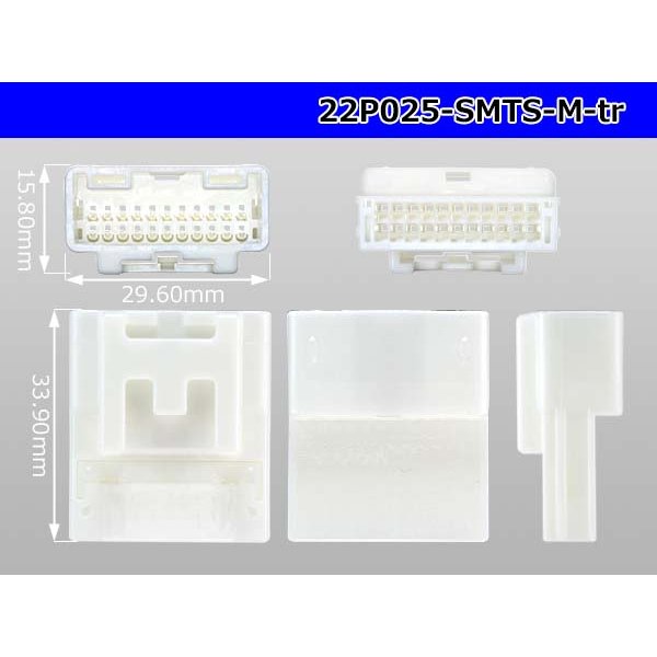 Photo3: ●[Sumitomo] 025 type TS series 22poles male connector (No terminal)/22P025-SMTS-M-tr (3)