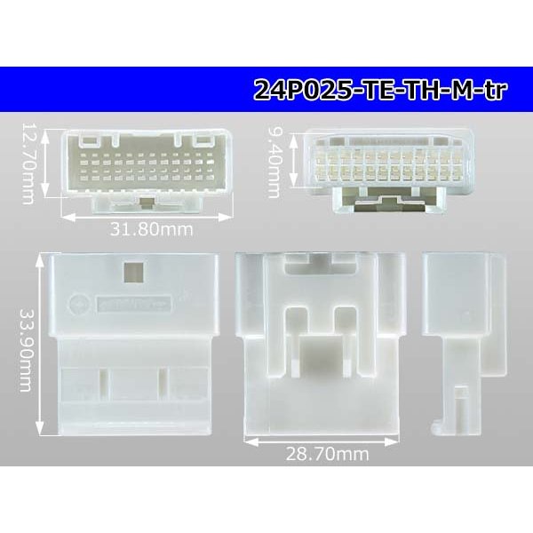 Photo3: ●[TE] 025 type series 24 pole M connector[white] (no terminals)/24P025-TE-TH-M-tr (3)