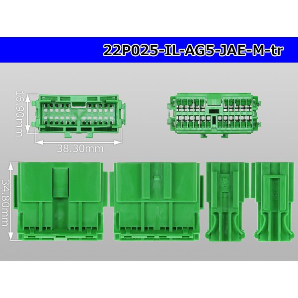 Photo3: ●[JAE]025 type IL-AG5 series 22 pole M connector (no terminals) /22P025-IL-AG5-JAE-M-tr (3)