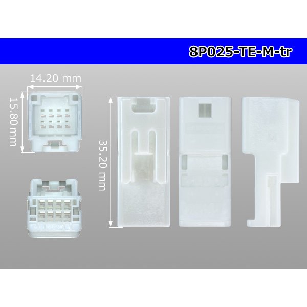 Photo3: ●[TE]025 type series 8 pole M connector [white] (no terminals) /8P025-TE-M-tr (3)