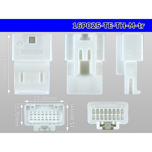 Photo3: ●[TE] 025 type series 16 pole M connector[white] (no terminals) /16P025-TE-TH-M-tr (3)