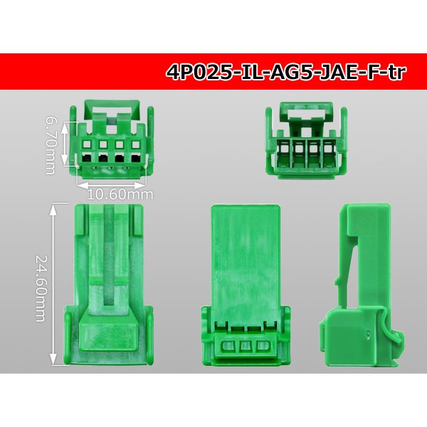 Photo3: ●[JAE]025 type IL-AG5 series 4 pole F connector (no terminals) /4P025-IL-AG5-JAE-F-tr (3)