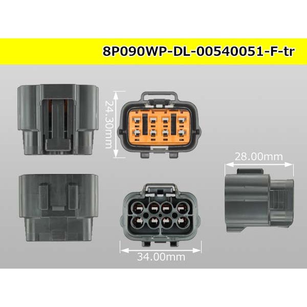 Photo3: ●[sumitomo] 090 type DL waterproofing series 8 pole F connector (no terminals) /8P090WP-DL-00540051-F-tr (3)