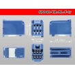 Photo3: ●[Tokai-rika]040 type 6 pole F connector [blue] (no terminals) /6P040-TR-BL-F-tr (3)