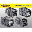 Photo2: ●[sumitomo] 040 type HV/HVG [waterproofing] series 2 pole F side connector  [black] (no terminals) /2P040WP-HV-BK-F-tr (2)