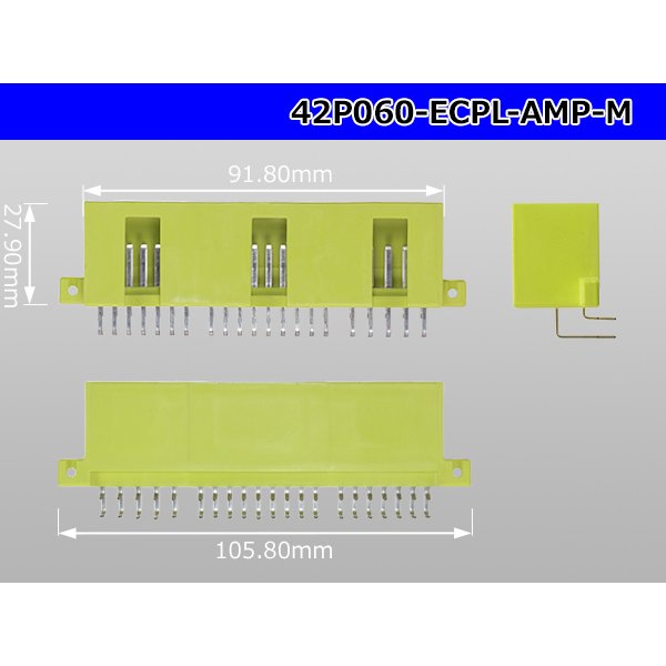 Photo4: ●[Tyco] 060 type ECPL series 42 pole M connector [yellow] /42P060-ECPL-AMP-M (4)