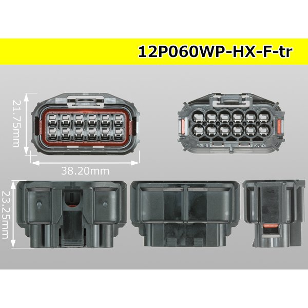 Photo3: ●[sumitomo] 060 type HX waterproofing 12 pole F connector(no terminals) /12P060WP-HX-F-tr (3)