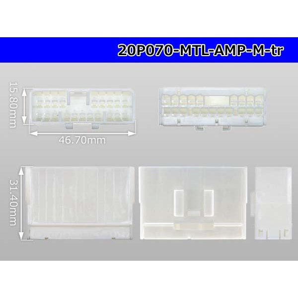 Photo3: ●[AMP] Multilock 070 series 20 pole M connector (no terminals) /20P070-MTL-AMP-M-tr (3)