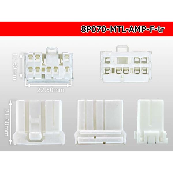 Photo3: ●[AMP] Multilock 070 series 8 pole F connector (no terminals) /8P070-MTL-AMP-F-tr (3)