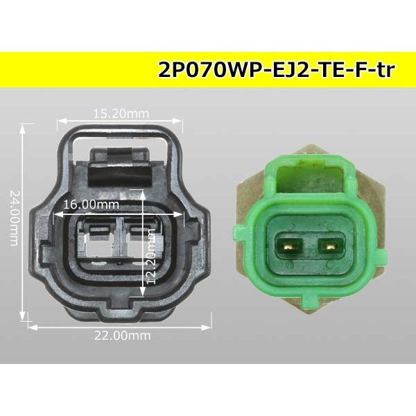 Photo4: ●[TE] 070 Type ECONOSEAL J ll Series waterproofing 2 pole F connector [black] (No terminals) /2P070WP-EJ2-TE-F-tr (4)