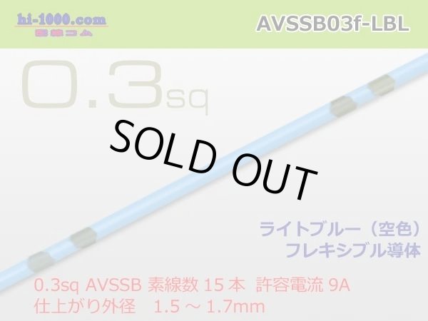 Photo1: Sumitomo AVSSB 0.3f Automotive Wire - 1m [Light Blue] /AVSSB03f-LBL (1)