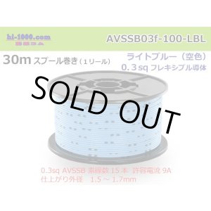 Photo: Sumitomo AVSSB 0.3f Automotive Wire - 100m Spool  [Light Blue] 