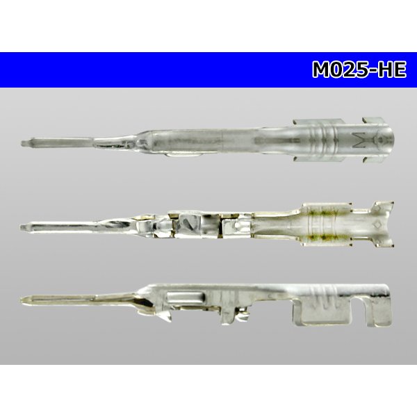 Photo3: 025 Tab Size Unsealed Male Terminal - Sumitomo HE Series - Pre-crimped 0.3sq Wire（White/Black） (3)