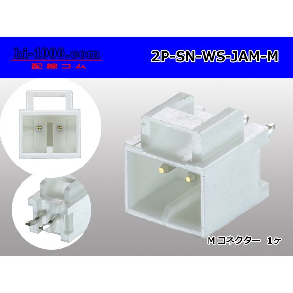 Photo1: ●[JAM] SN series 2 pole M connector (terminal one molding) /2P-SN-WS-JAM-M (1)