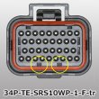 Photo5: ●[TE] SRS series 34 pole waterproofing F connector (no terminals) /34P-TE-SRS10WP-1-F-tr (5)