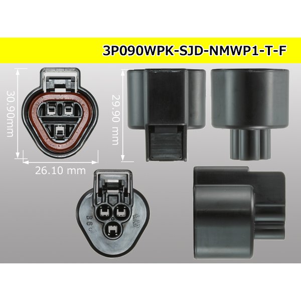 Photo3: ●[furukawa] (former Mitsubishi) NMWP1 series 3 pole waterproofing F connector（no terminals）/3P090WP-SJD-NMWP1-T-F-tr (3)