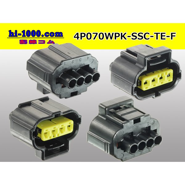 Photo2: ●[TE] 070 Type SUPERSEAL Conectors Series waterproofing 4 pole F connector (No terminals) /4P070WP-SSC-TE-F-tr (2)